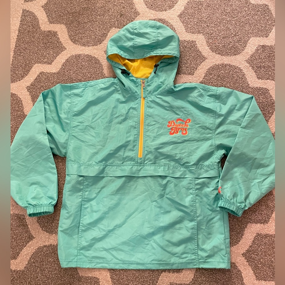Dutch Bros Packable Windbreaker Jacket size XL - groovy Y2K merch